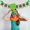 St. Patrick's Day Plaid Burlap Banner Buffalo Check Shamrock Bunting Banner Lucky Clover Garland Banner with Bowknot Irish Green Party Banner for Mantel Fireplace Spring Holiday Wall Decor